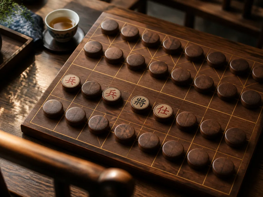 An 8×4 Banqi opening with all thirty-two pieces face-down