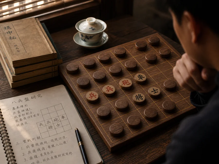 A complete Banqi move record on a shared device